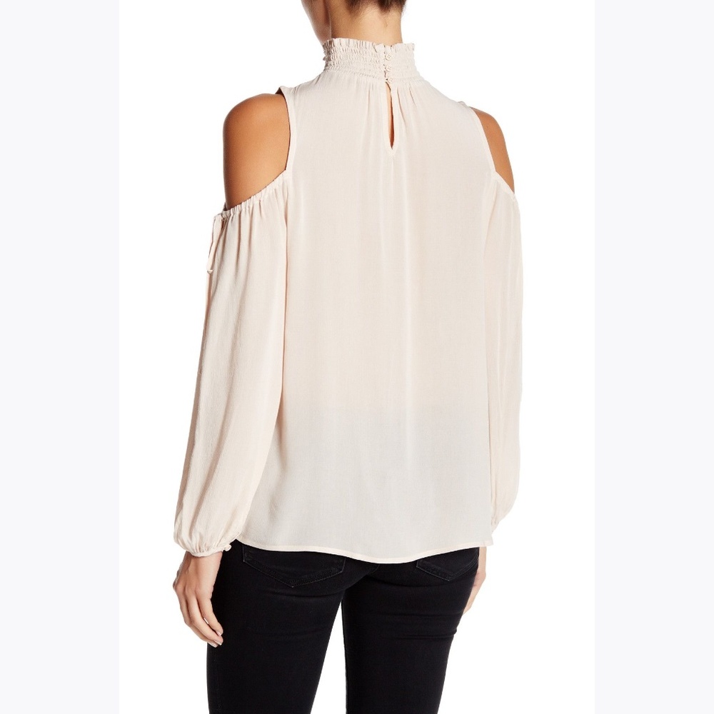 Anthro RO & DE Blush Cold Shoulder Blouse sz XS - Picture 8 of 8